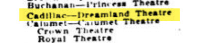 Dreamland Theater - POLKS MICHIGAN GAZETTEER 1921